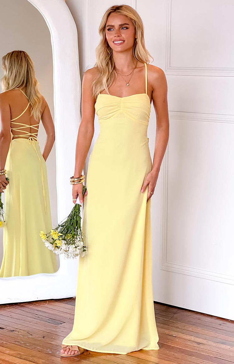 chinese dress ladies Arabelle Yellow Maxi Dress