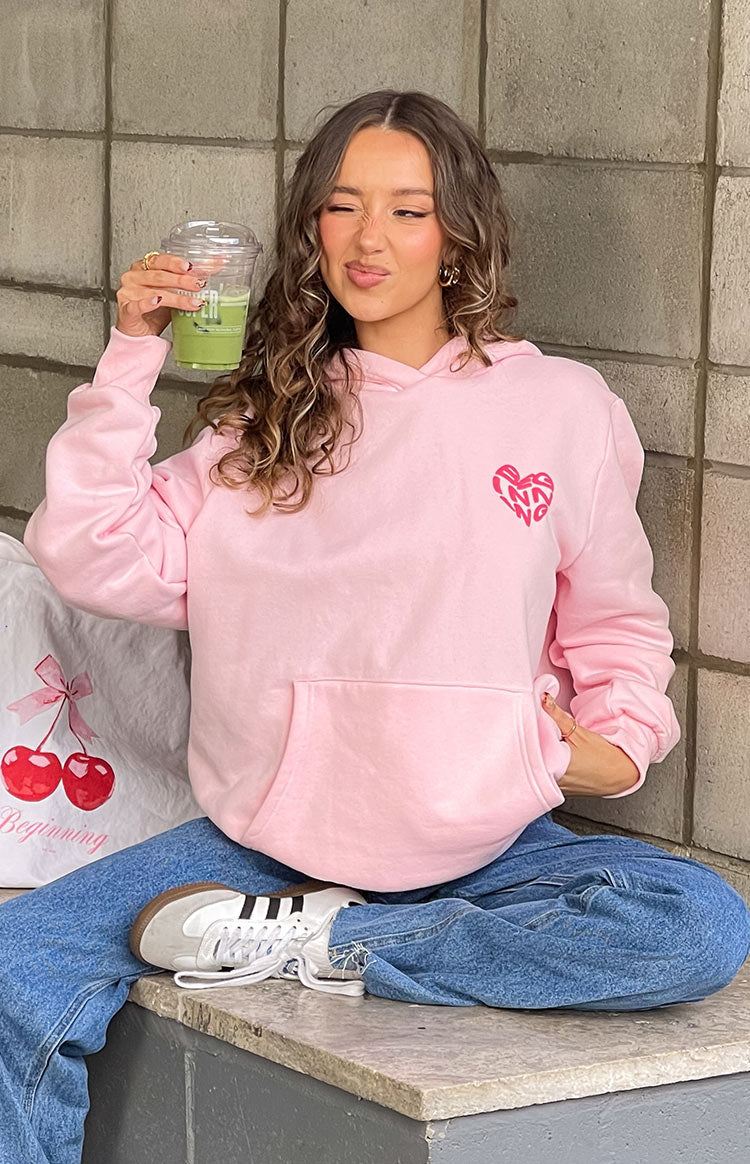 Beginning Pink Lovey Bubble Hoodie Beginning Boutique US