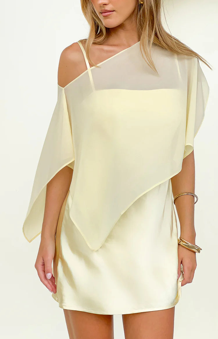 sachin and babi light blue dress Black and Gold Embellished Trumpet Gown with Chiffon Cape Sleeves main image 1