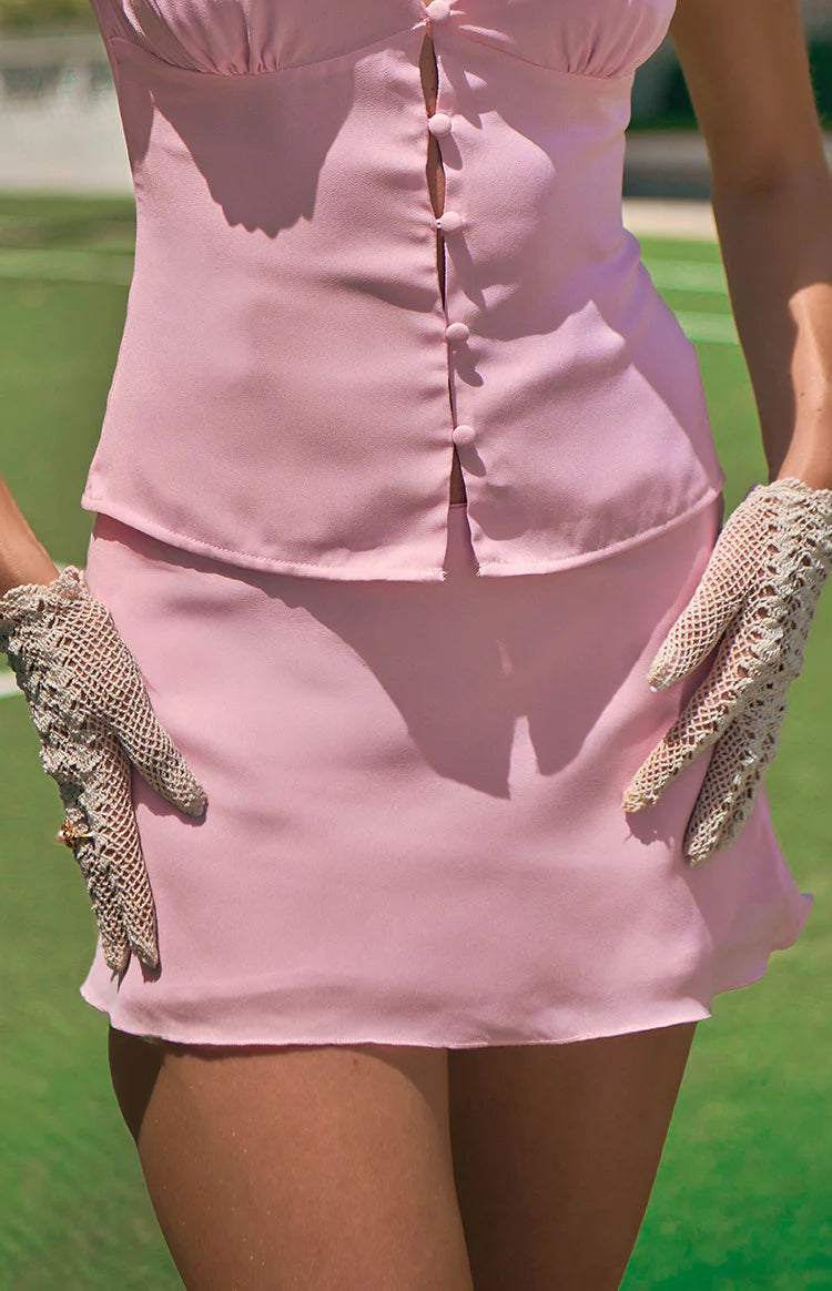 delta mini dress Delta Pink Woven Mini Skirt - US 10