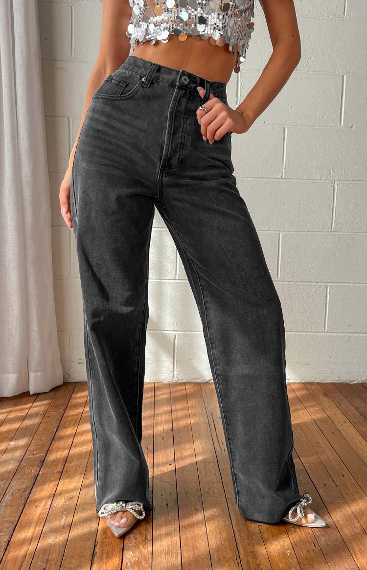Essie Black Straight Leg Jeans Beginning Boutique US