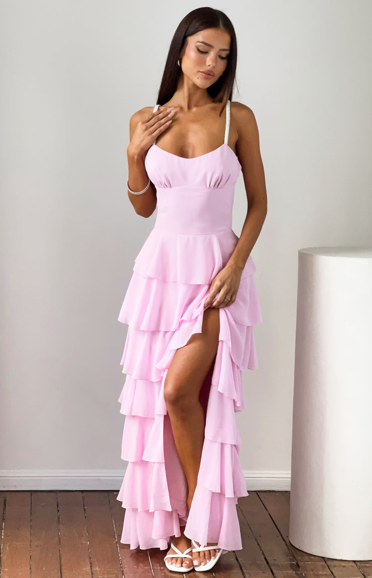 loft beach sunny poplin ruffle strap maxi pocket dress Felicity Pink Pearl - US 12 Rose Printed Dress Shirts Puff sleeve fits relaxed Color:Midnight Blue / Black