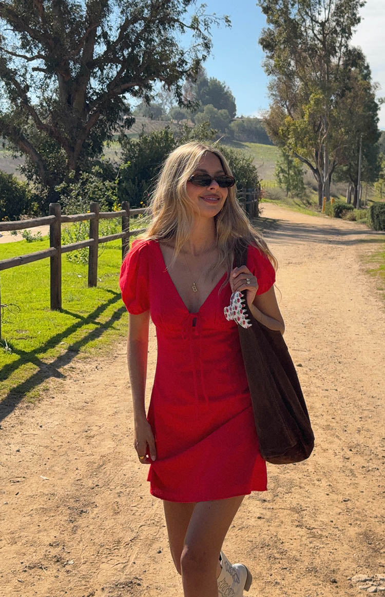 Franky Red Mini Dress | Beginning Boutique US Franky Red Mini Dress | Beginning Boutique US