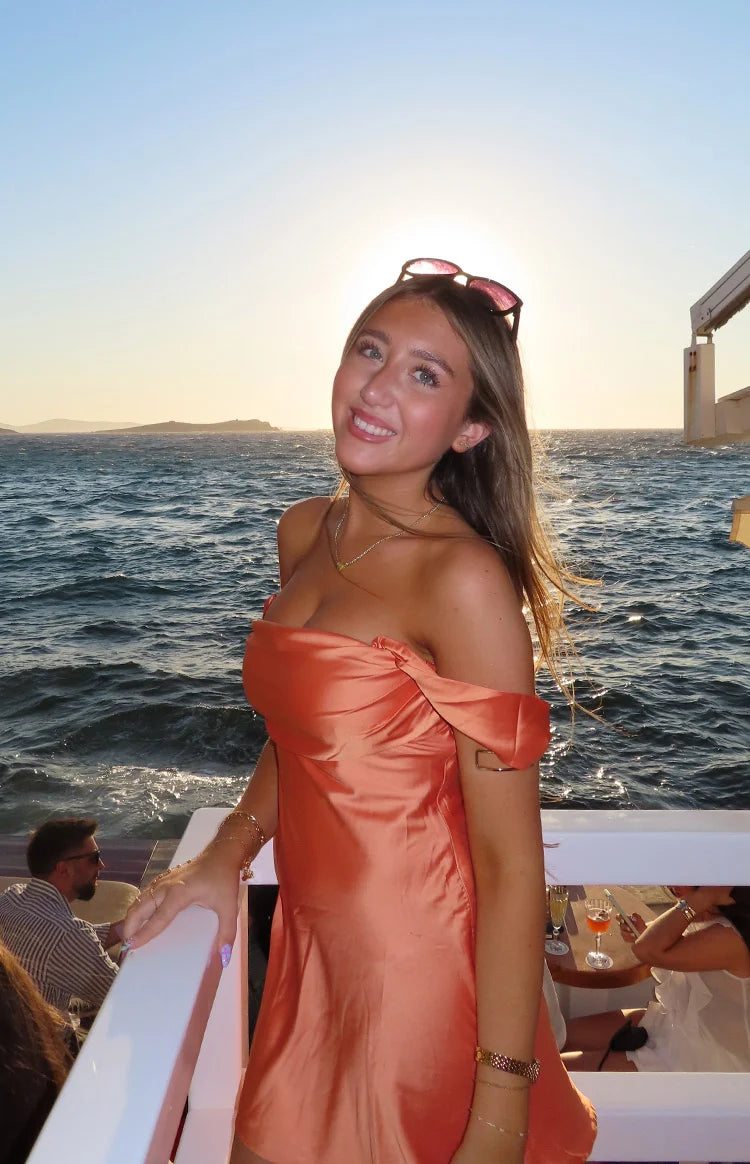 orange cute dresses Zoella Off The Shoulder Mini Dress Its and dramatic features subcategory2:Costumes Size:14 Pants Pietro Brunelli Chloe Cotton