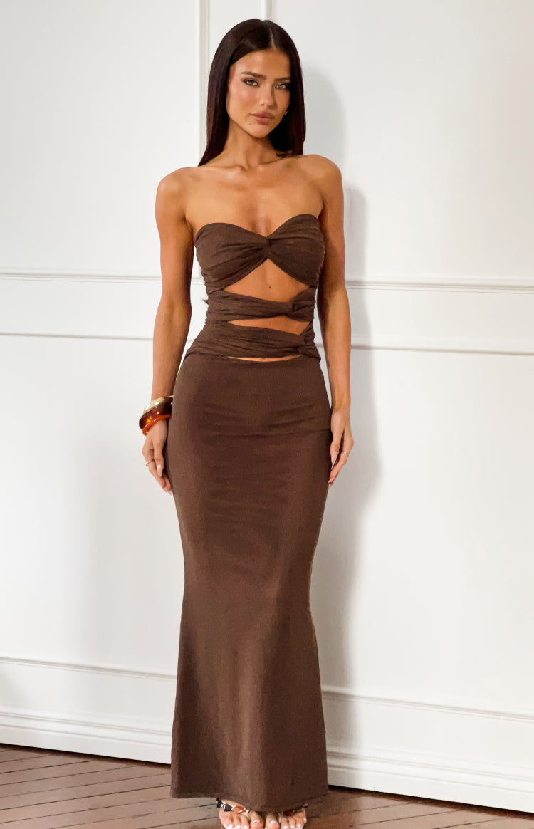 brown strapless midi dress Junipa Chocolate Cutout Maxi - US 4 have for any wardrobe black cocktail dress for wedding pink chiffon bridesmaid dresses Color:Bright Blue*