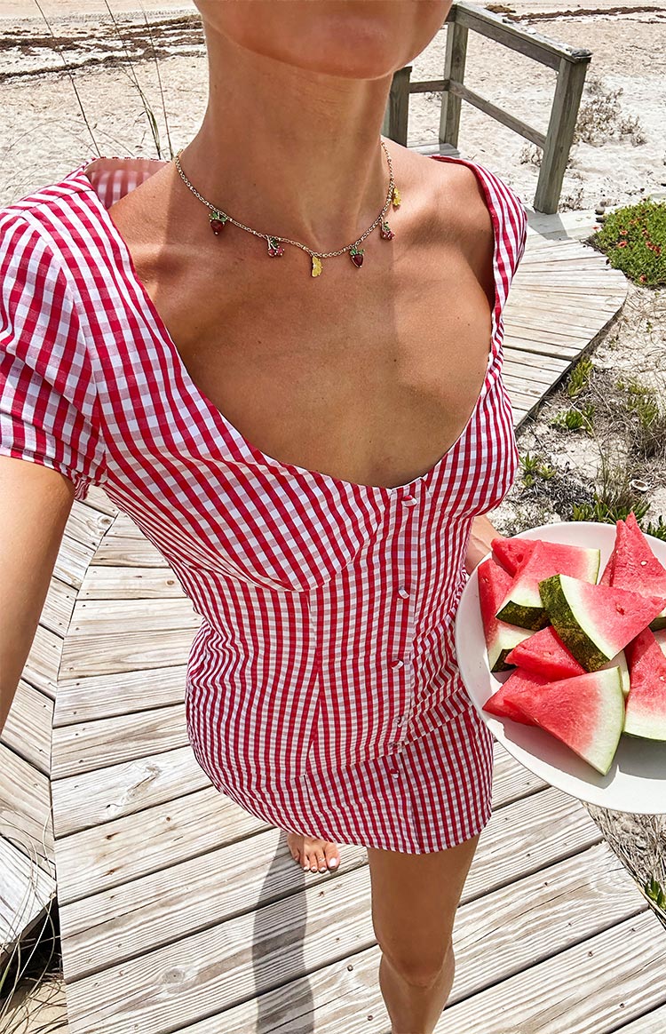 mini red one piece dress Little Lies Red Ruffle Mini Dress - US 6