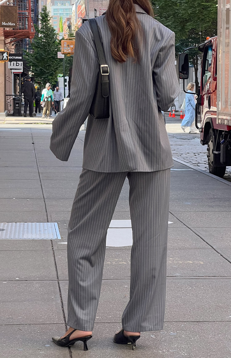 Louis Grey Striped Pants | Beginning Boutique US