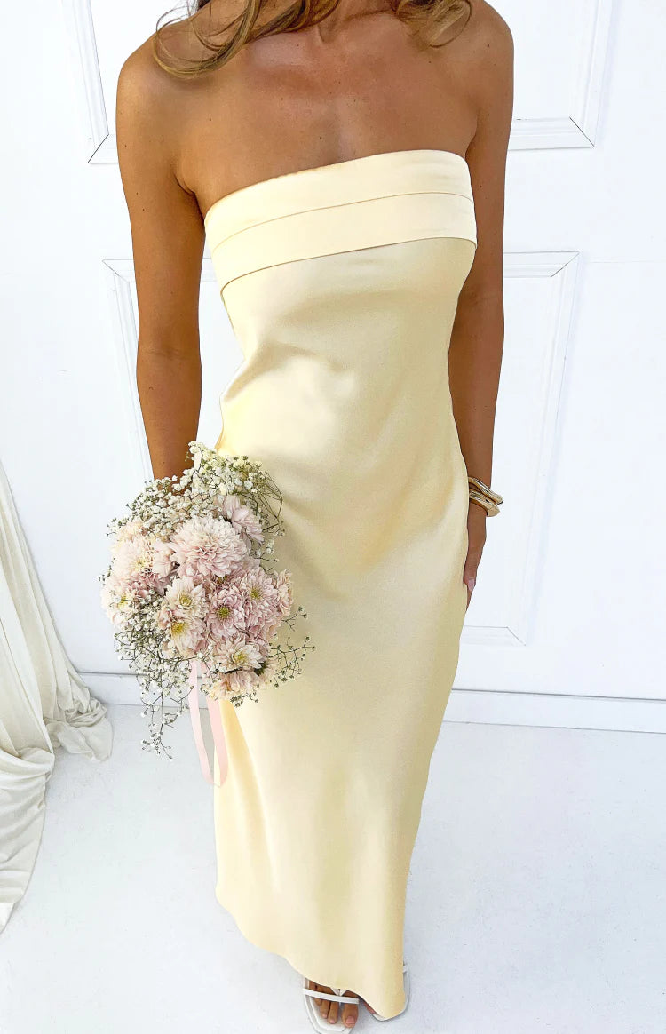 Maiah Yellow Maxi Dress - US 4