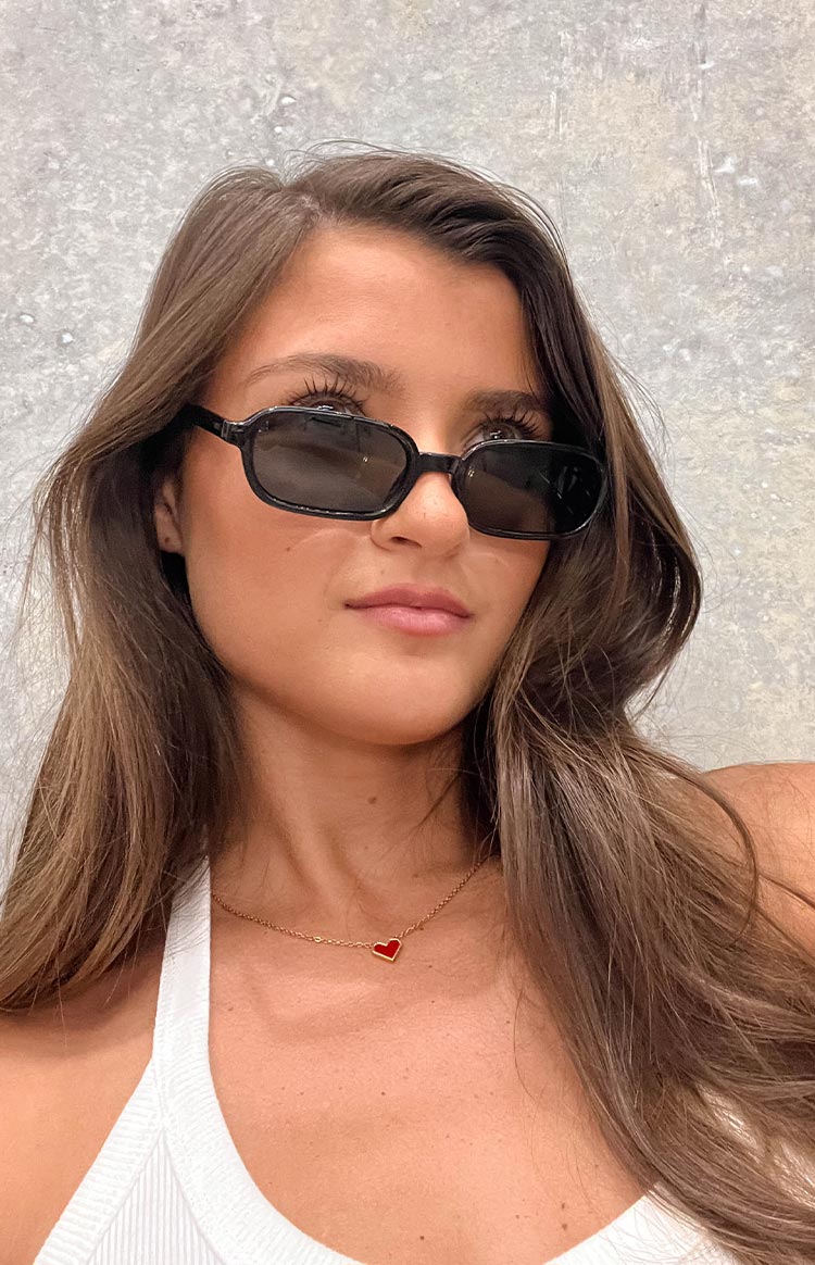 Otra Eyewear Frankie Black Rectangle Sunglasses | Beginning