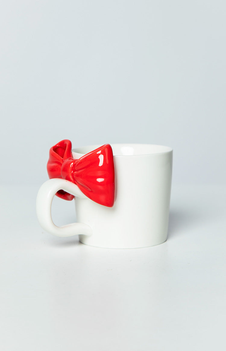 Sugar Sugar White And Red Bow Mug (FREE over $150) Image
