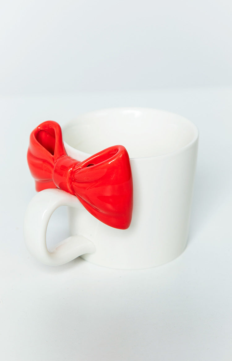 Sugar Sugar White And Red Bow Mug (FREE over $150) Image