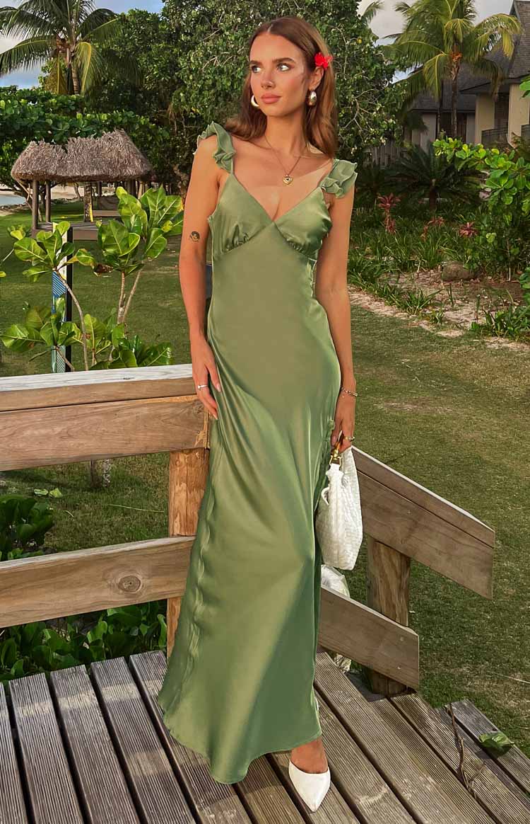 Wendy Sage Maxi Dress - US 4 | Beginning Boutique Exclusive Wendy Sage Maxi Dress - US 4 | Beginning Boutique Exclusive