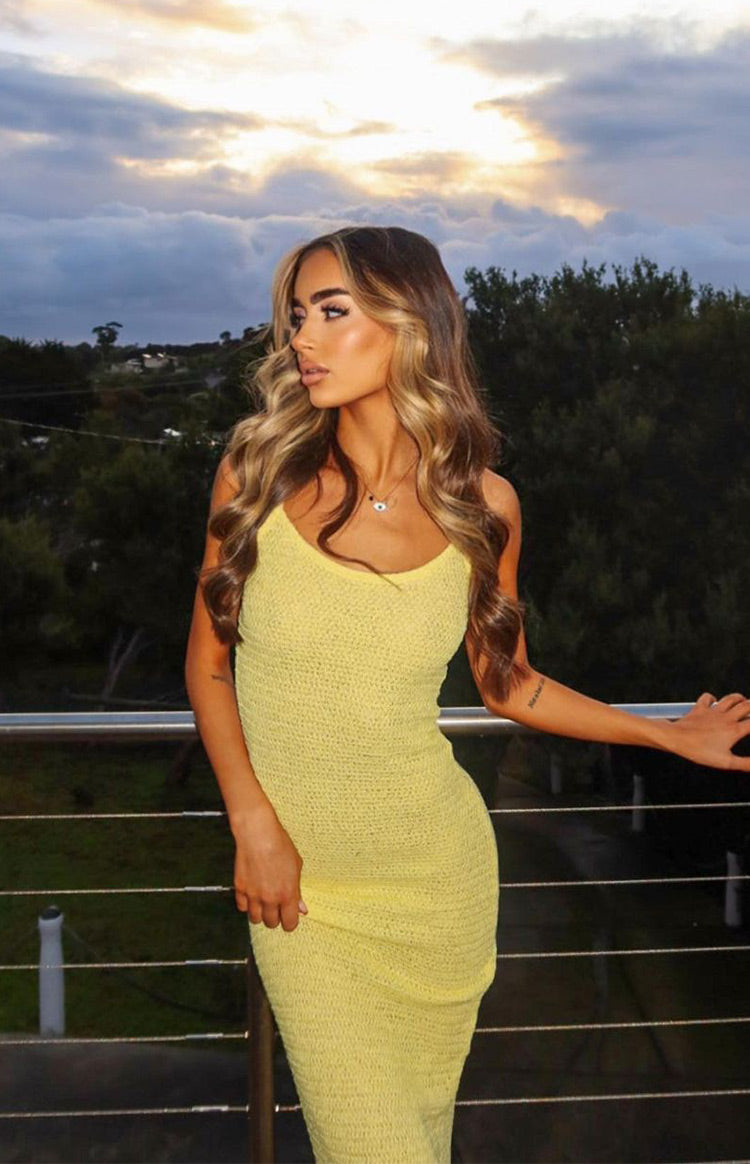 Ezra Yellow Maxi Dress - US 4