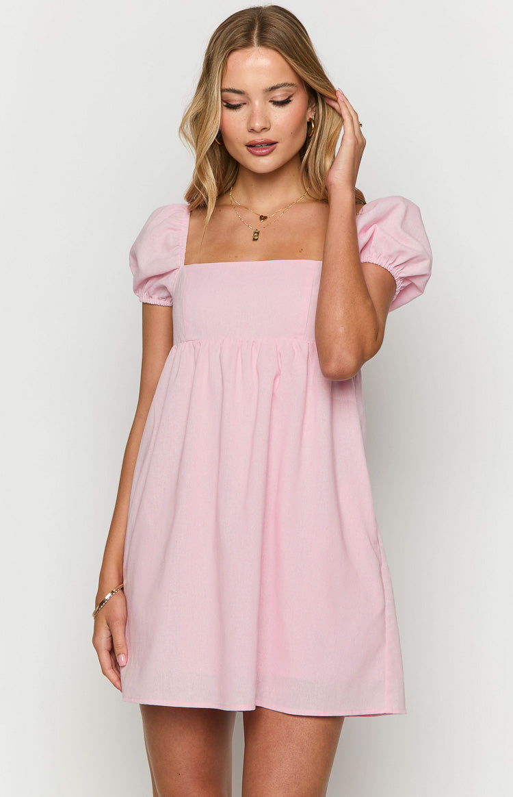 ワンピース Sadie rose mini dress pink Romantic Rosette Mini Dress // PINK – Love, Poppy