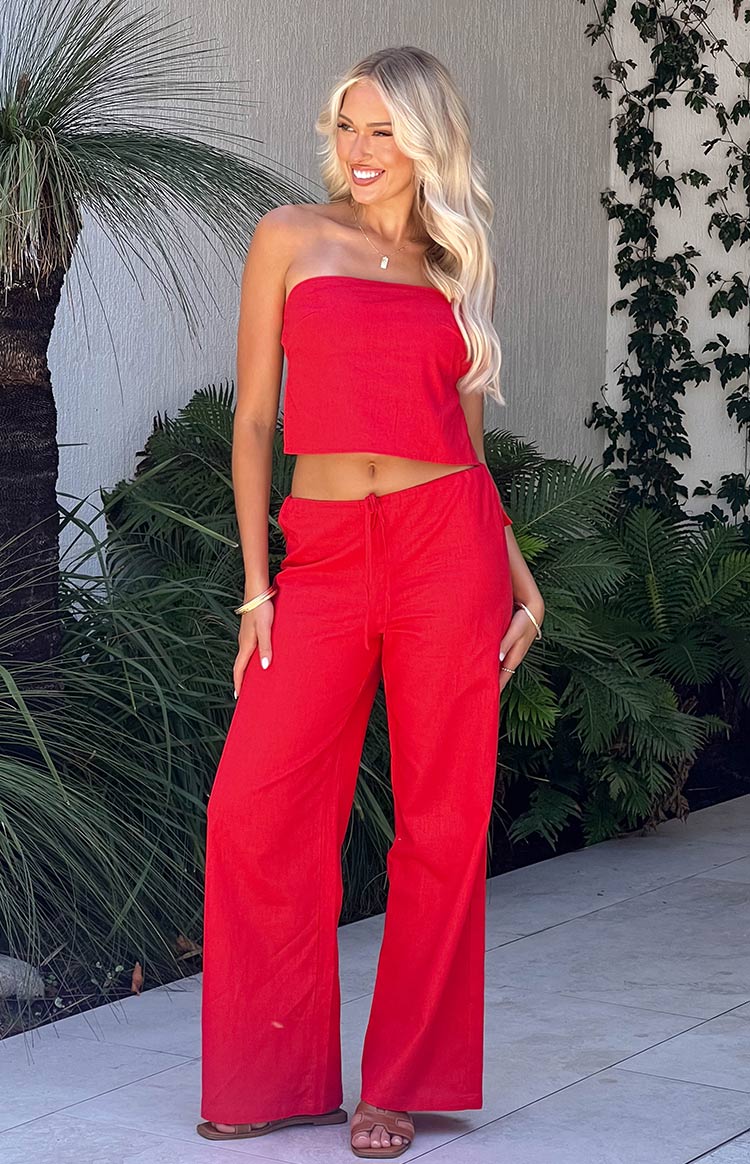 Vienna Red Pants | Beginning Boutique US