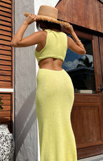 Lottie Yellow Knit Maxi Dress Image
