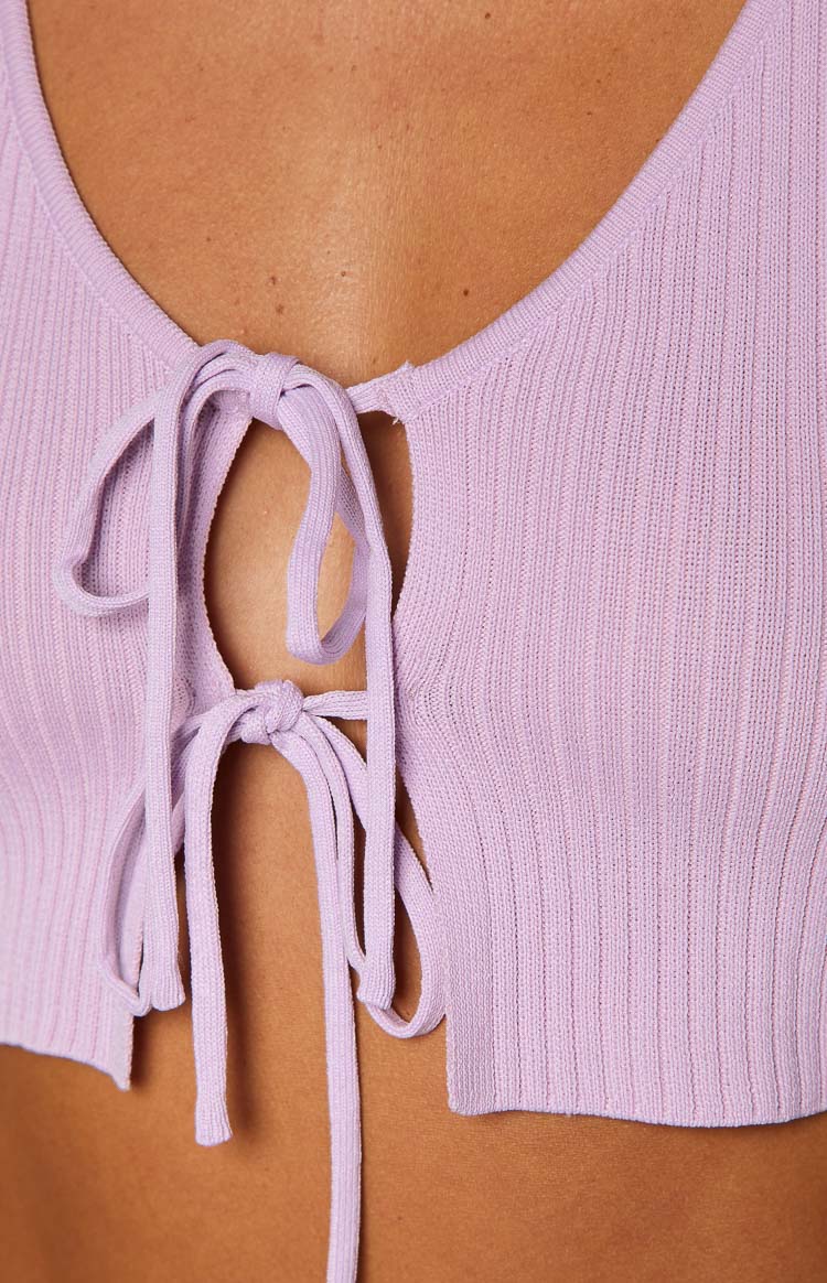 Fleur Lilac Tie Top Image