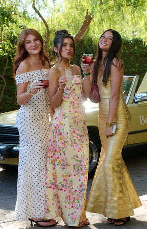 Maiah Yellow Bloom Prom Dress