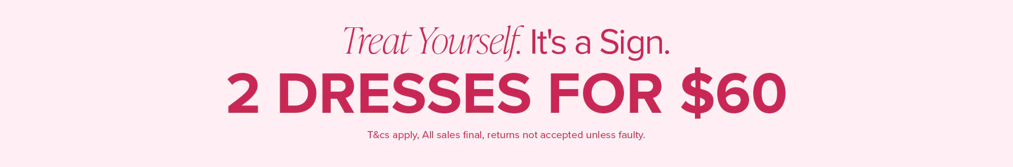 2 for $60 Dresses Collection Banner