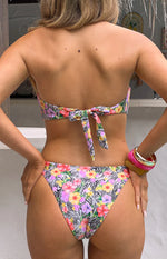 9.0 Swim Raven White Zebra Floral Bikini Top