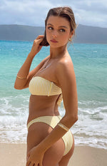 9.0 Swim Bianca Yellow Stripe Bikini Bottoms