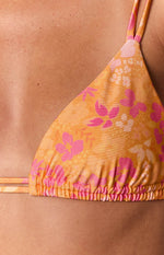 9.0 Swim Sumba Orange Floral Bikini Top