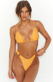 9.0 Swim Athena Orange Triangle Bikini Top Image