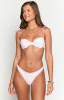 9.0 Swim Bianca Red Floral Bikini Bottoms