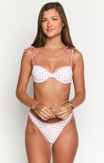9.0 Swim Bianca Red Floral Bikini Top Image