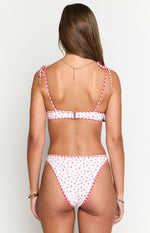 9.0 Swim Bianca Red Floral Bikini Top Image