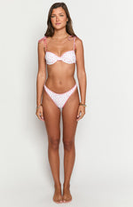 9.0 Swim Bianca Red Floral Bikini Top Image