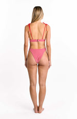9.0 Swim Bianca Red Stripe Bikini Top Image