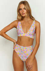 9.0 Swim Byron Painted Floral Bikini Top