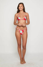 9.0 Swim Oceania Green Floral Triangle Bikini Top