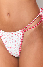 9.0 Swim Sumba Red Floral Bikini Bottoms Image