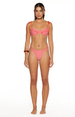 9.0 Swim Bianca Red Stripe Bikini Bottoms Image