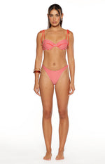 9.0 Swim Bianca Red Stripe Bikini Top Image