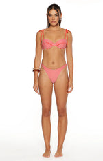 9.0 Swim Bianca Red Stripe Bikini Top