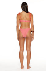 9.0 Swim Bianca Red Stripe Bikini Top Image