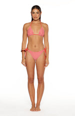 9.0 Swim Wave Red Stripe Tie Bikini Bottoms Image