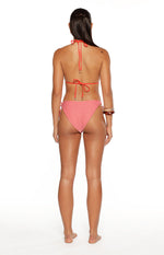 9.0 Swim Wave Red Stripe Tie Bikini Bottoms Image