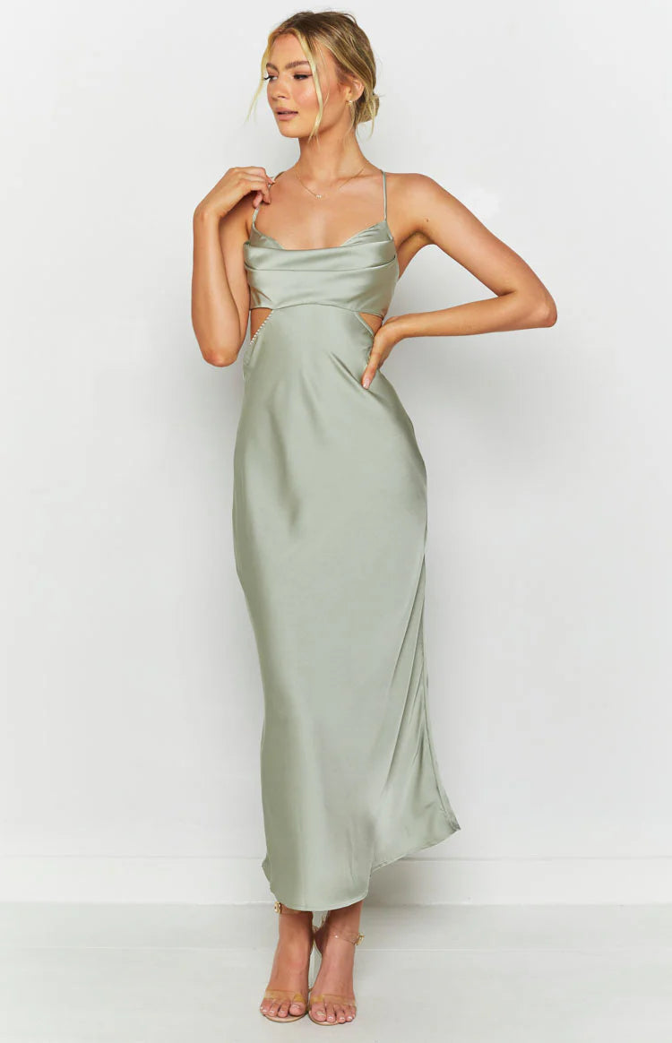 taleah cut out maxi dress mocha Tanya Cut Out Maxi Dress - Mocha