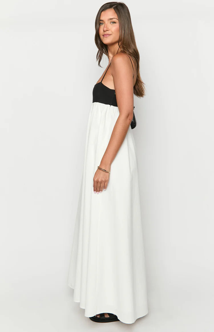 Akari White Contrast Maxi Dress - US 8 Akari White Contrast Maxi Dress - US 8