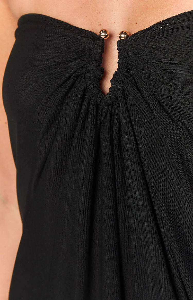 Antoine Black Strapless Mini Dress - US 16 | Beginning Boutique Exclusive Antoine Black Strapless Mini Dress - US 16 | Beginning Boutique Exclusive