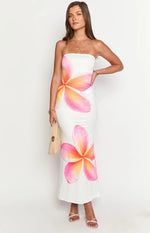 Arizona White Frangipani Maxi Dress | Beginning Boutique US Arizona White Frangipani Maxi Dress | Beginning Boutique US