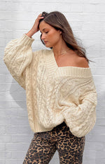 Abba Cream Knit Sweater Image