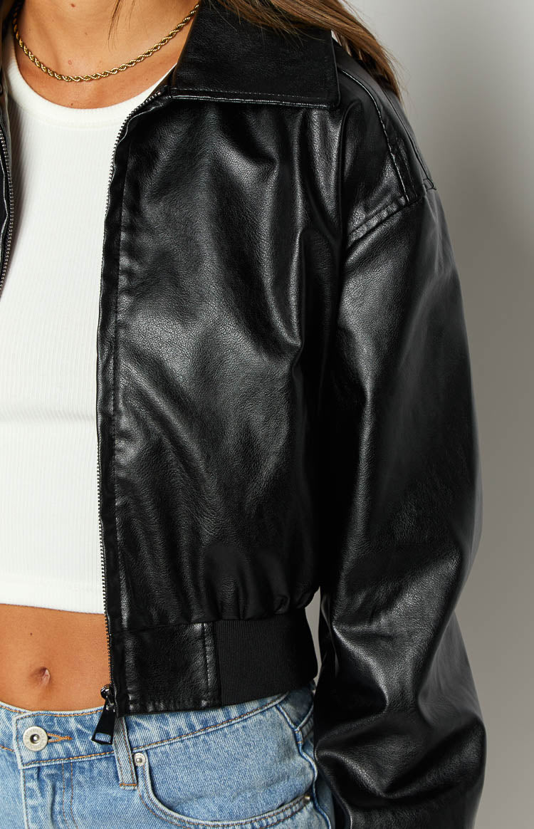 Abbi Black Cropped Jacket | Beginning Boutique US