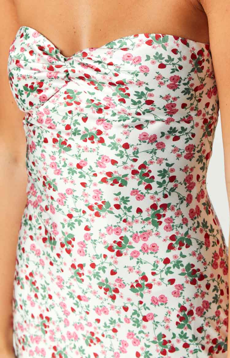 Abbie White Floral Maxi Formal Dress - US 6 | Beginning Boutique Exclusive Abbie White Floral Maxi Formal Dress - US 6 | Beginning Boutique Exclusive