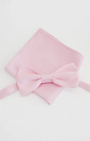 Abel Pink Bow Tie And Pocket Square Set