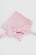 Abel Pink Bow Tie And Pocket Square Set